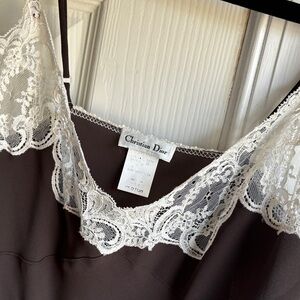 Dior Women's Lace Trim slip dress